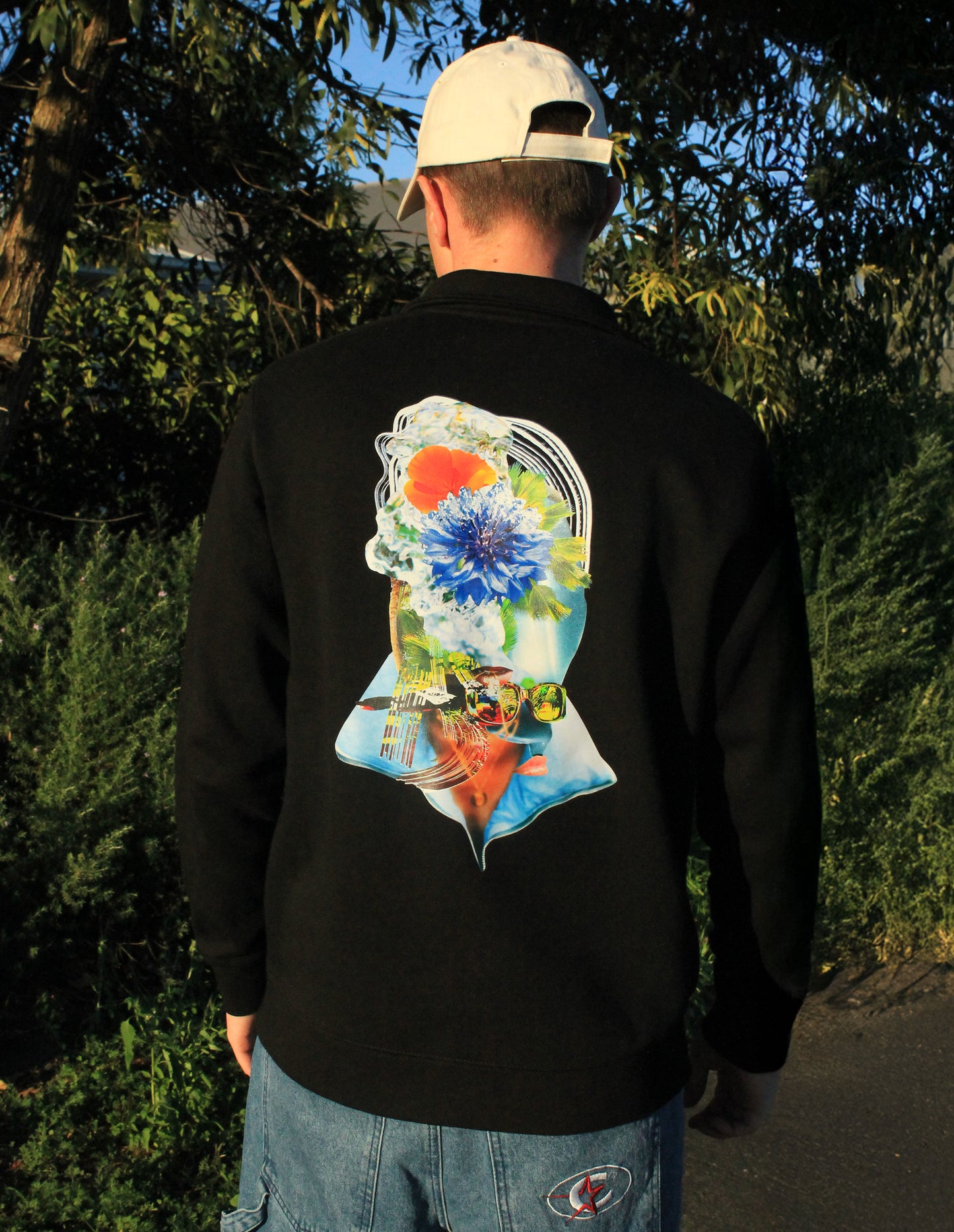 FLORAL QUARTER ZIP