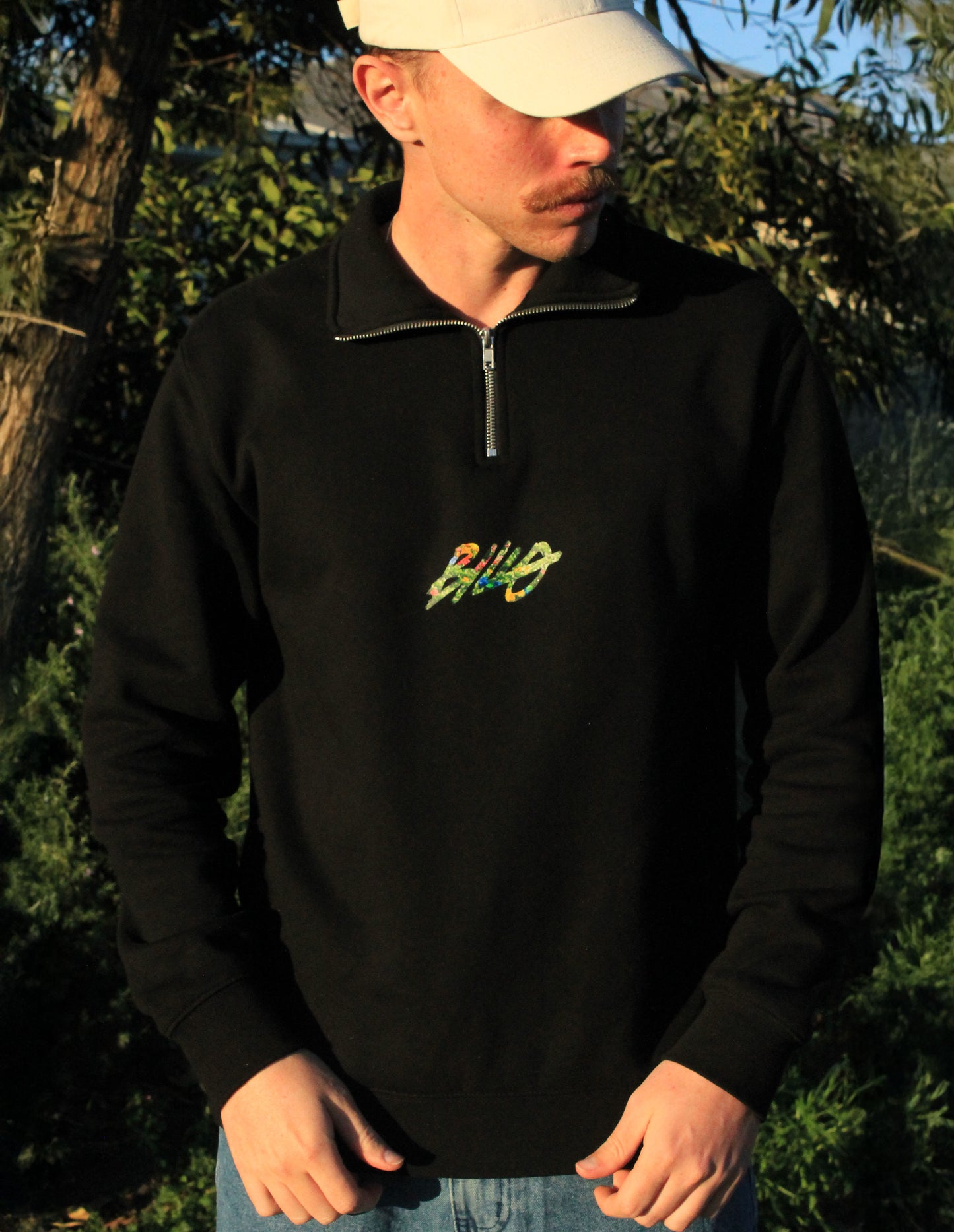 FLORAL QUARTER ZIP