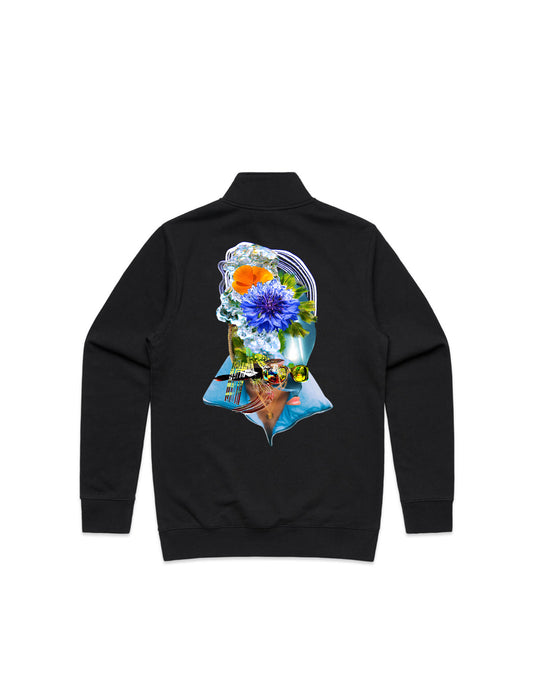 FLORAL QUARTER ZIP